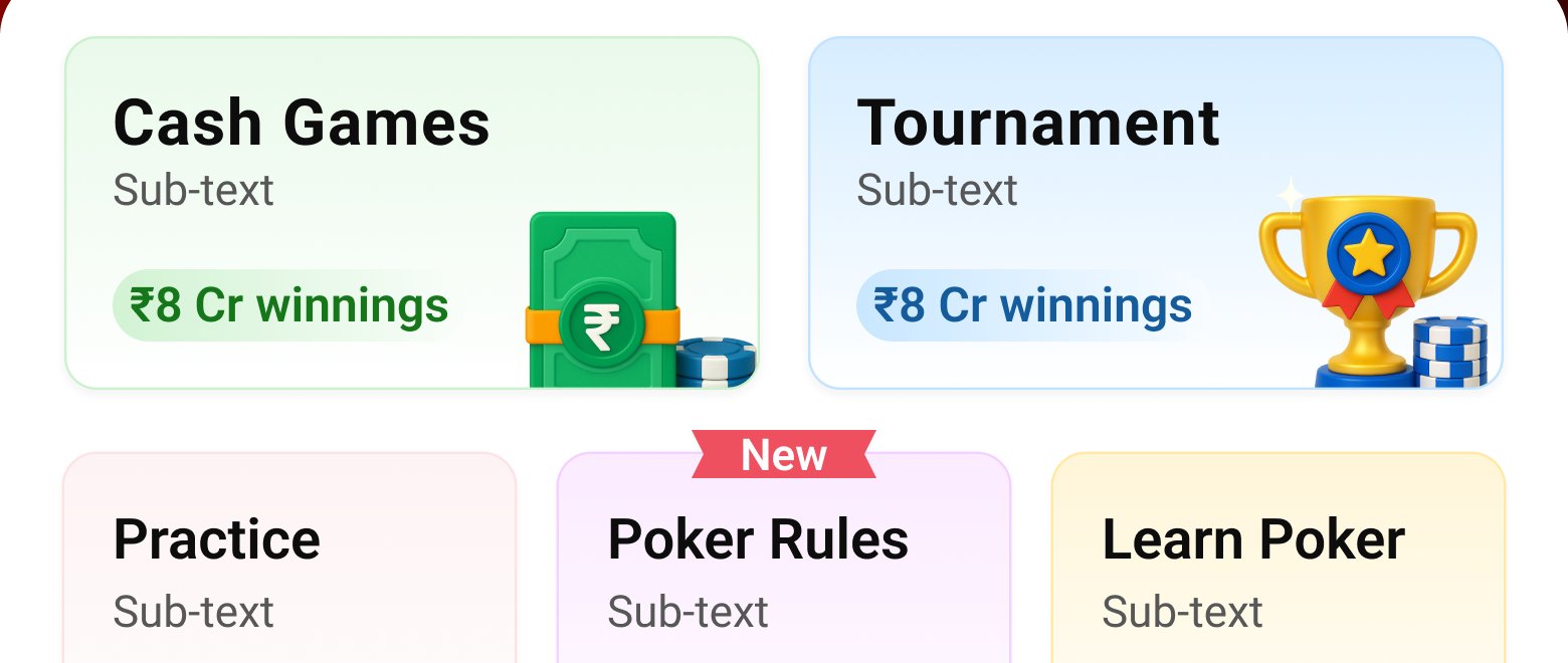 New lobby design — categorized game navigation